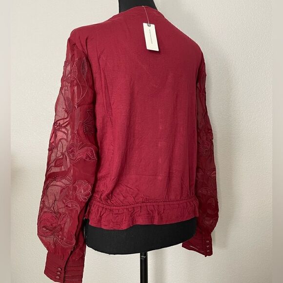 NWT Anthropologie Embroidered Floral Blouse - Picture 12 of 13